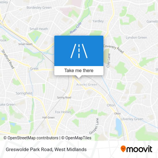 Greswolde Park Road map