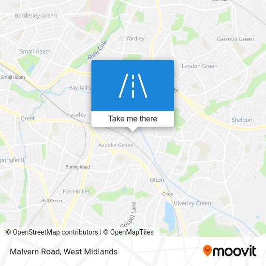Malvern Road map