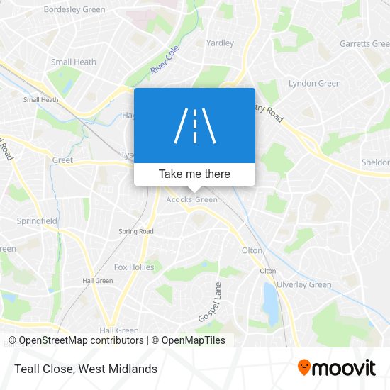 Teall Close map