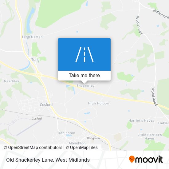 Old Shackerley Lane map