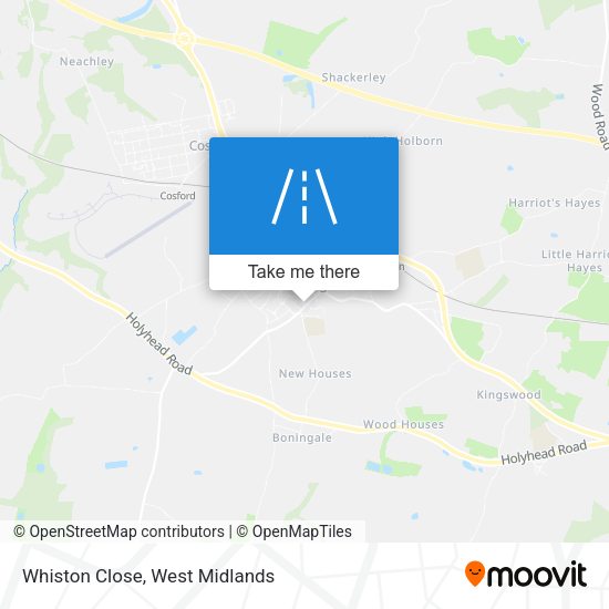Whiston Close map