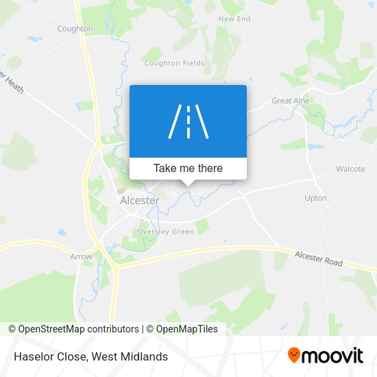 Haselor Close map