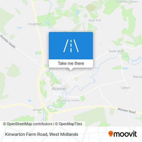 Kinwarton Farm Road map