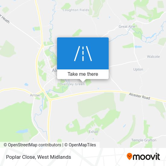 Poplar Close map