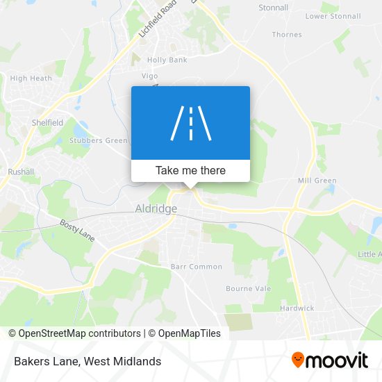 Bakers Lane map