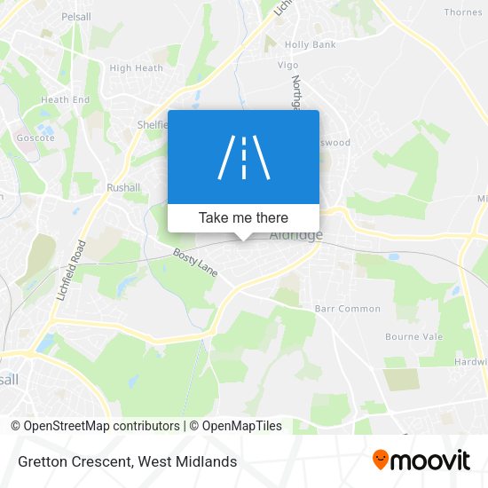 Gretton Crescent map