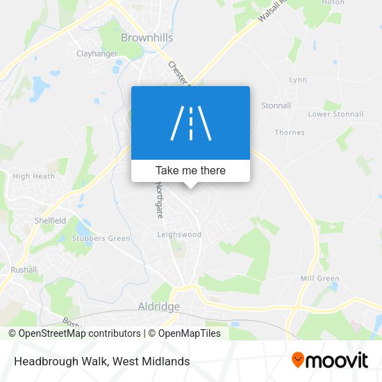 Headbrough Walk map