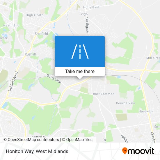Honiton Way map