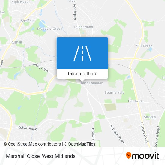 Marshall Close map