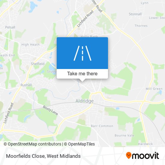 Moorfields Close map