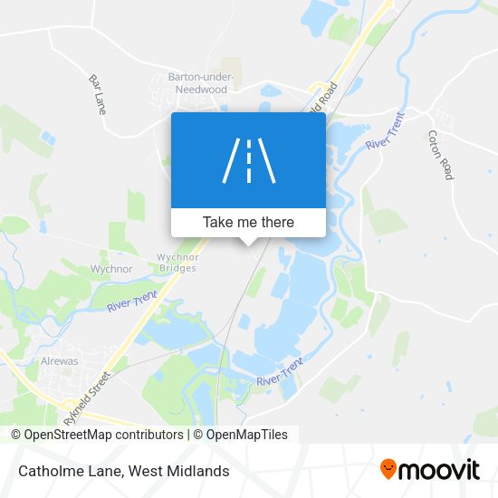 Catholme Lane map