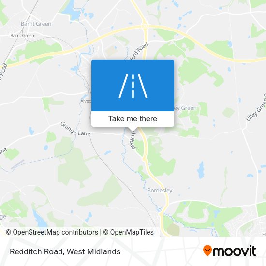 Redditch Road map