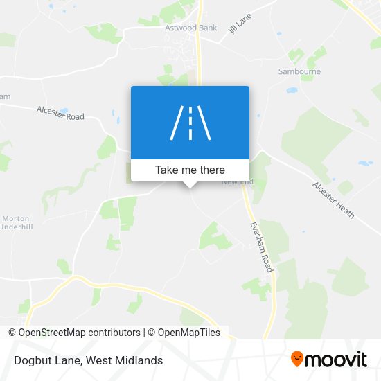 Dogbut Lane map