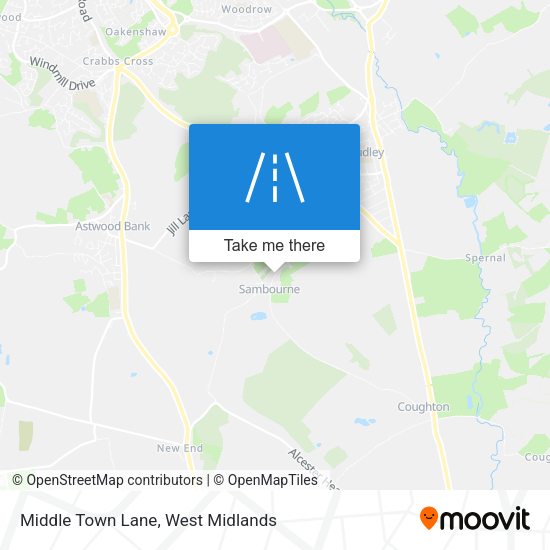 Middle Town Lane map