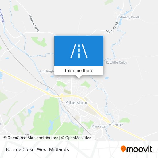 Bourne Close map