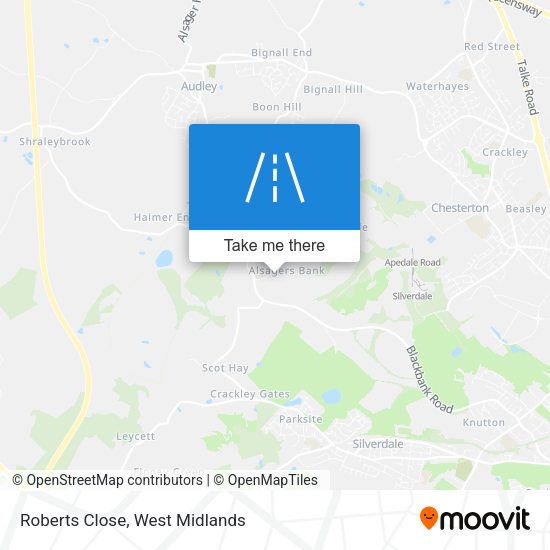 Roberts Close map