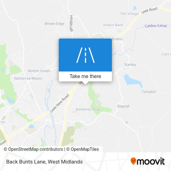 Back Bunts Lane map