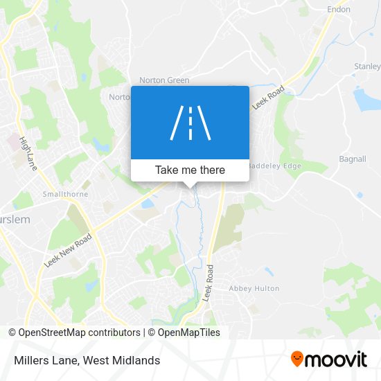 Millers Lane map