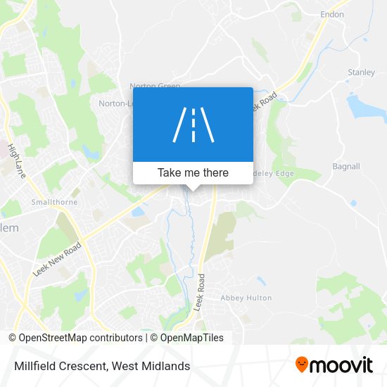 Millfield Crescent map