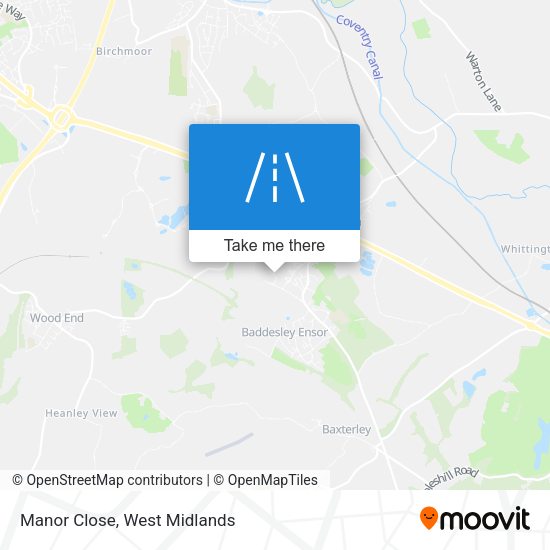 Manor Close map