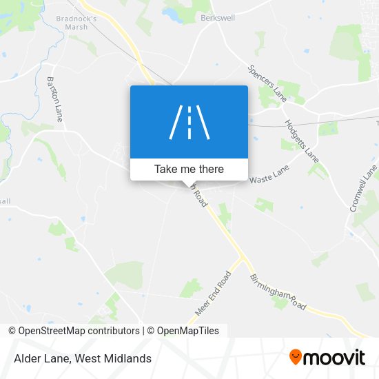 Alder Lane map