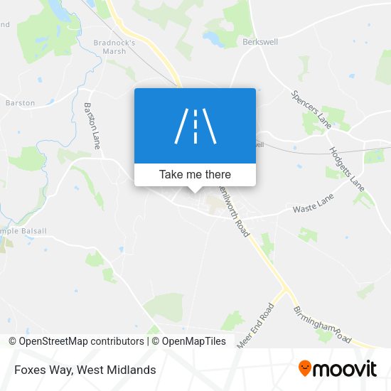 Foxes Way map