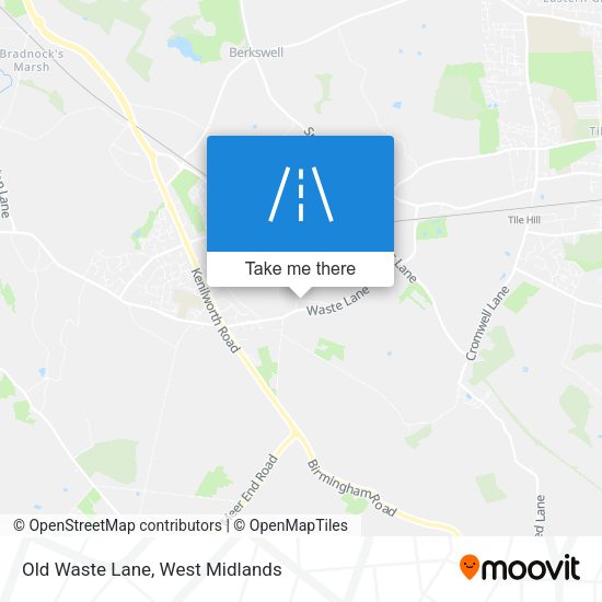 Old Waste Lane map