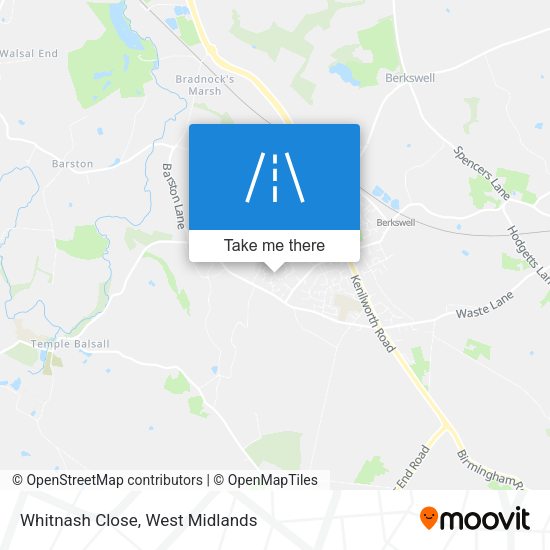 Whitnash Close map
