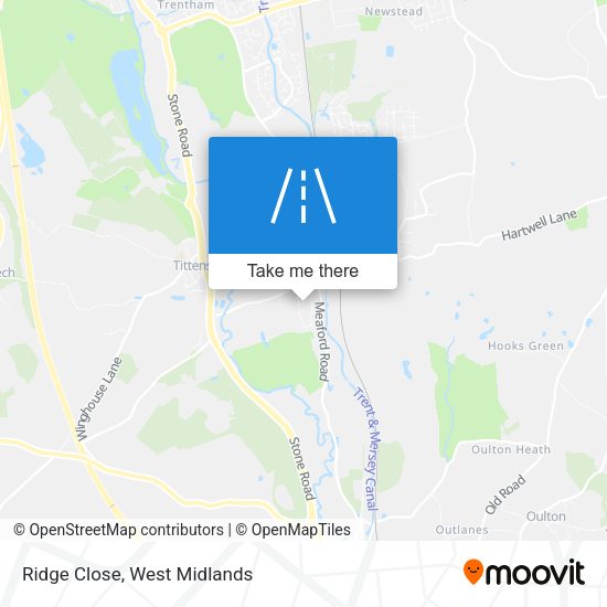 Ridge Close map