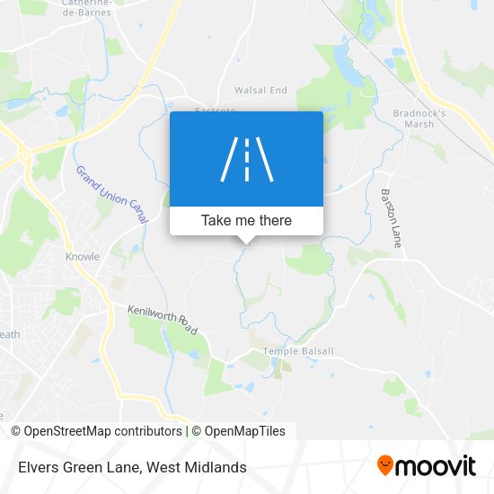 Elvers Green Lane map