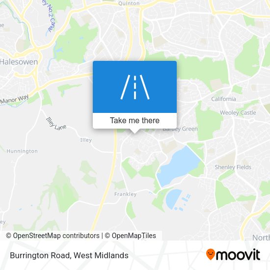 Burrington Road map