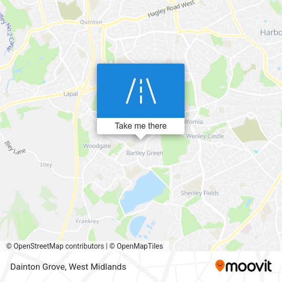 Dainton Grove map