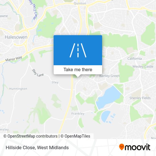 Hillside Close map