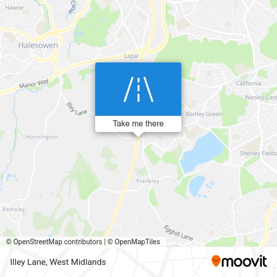 Illey Lane map