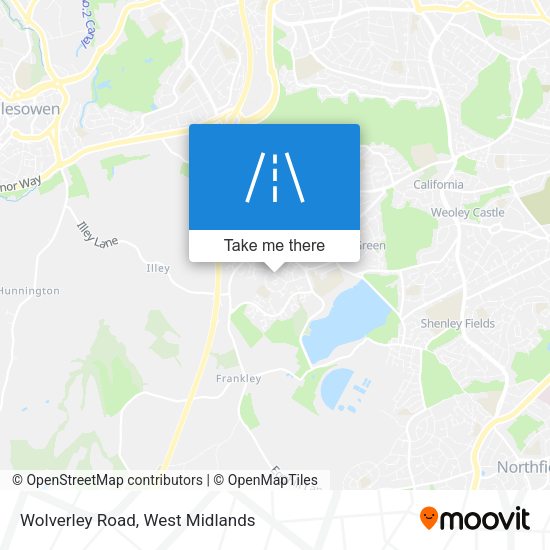 Wolverley Road map
