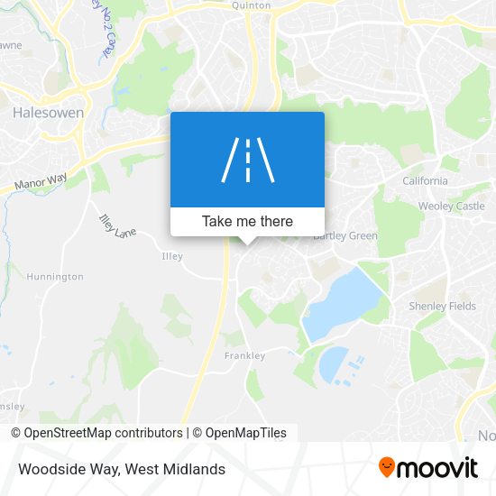 Woodside Way map