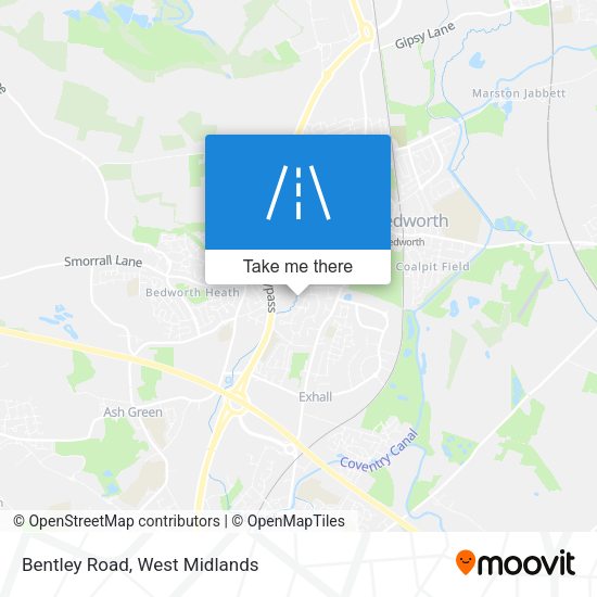 Bentley Road map