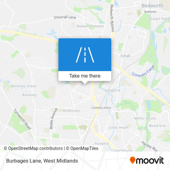 Burbages Lane map