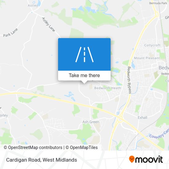 Cardigan Road map