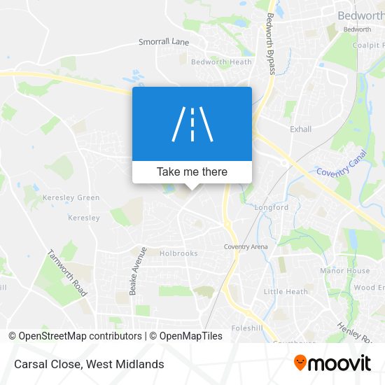 Carsal Close map
