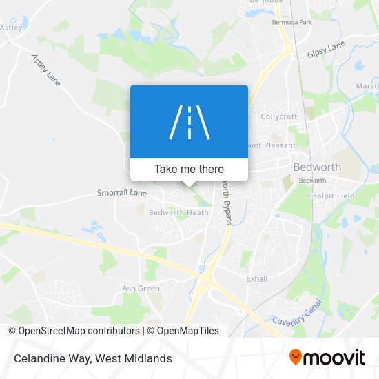 Celandine Way map