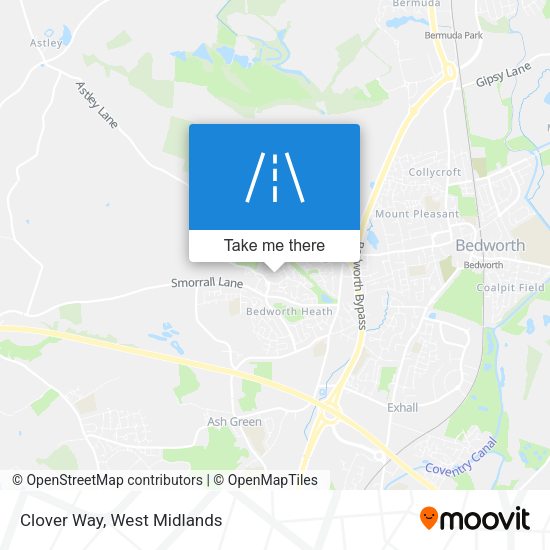 Clover Way map