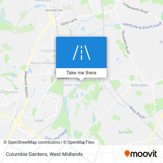 Columbia Gardens map