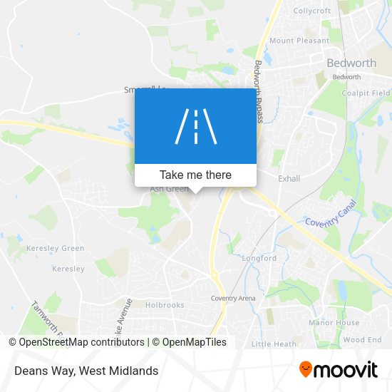 Deans Way map