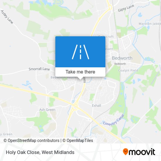 Holy Oak Close map