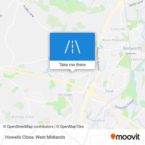 Howells Close map