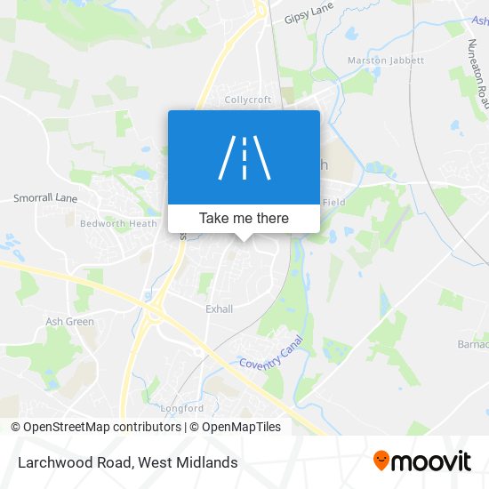 Larchwood Road map