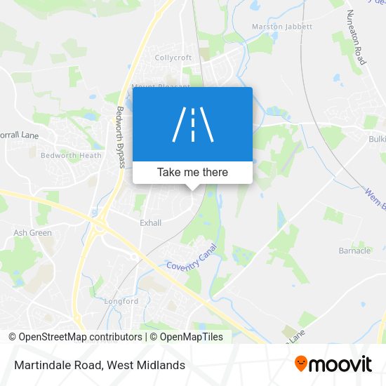 Martindale Road map