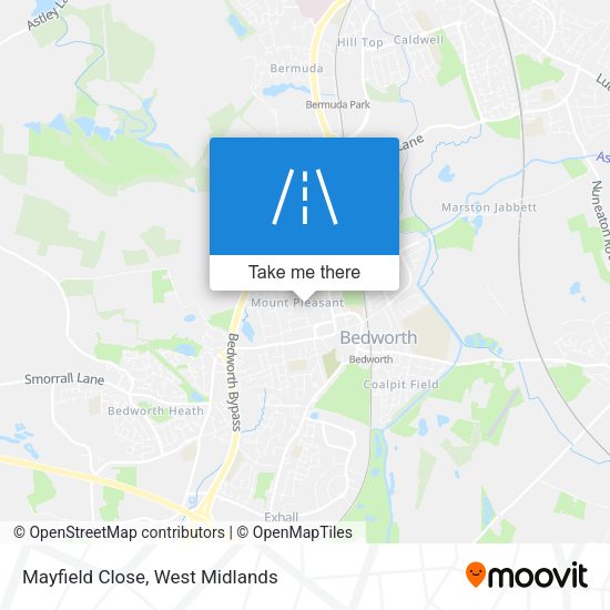 Mayfield Close map
