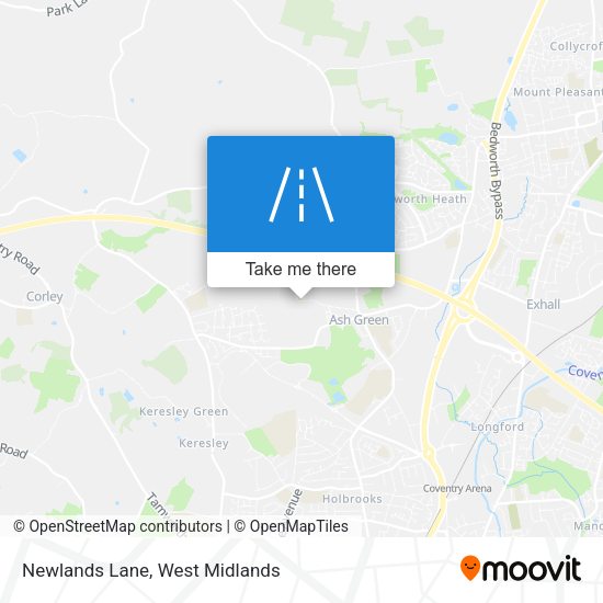 Newlands Lane map